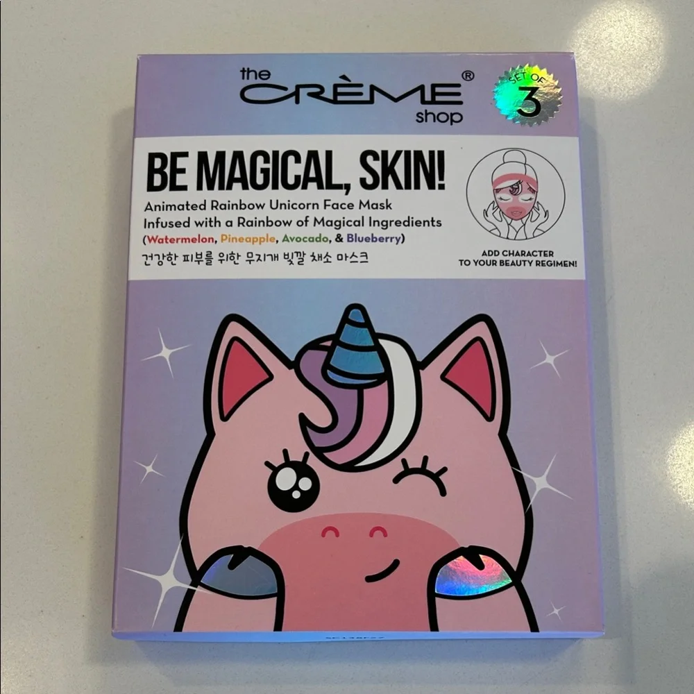 The Crème Shop Be Magical, Skin! Animated Rainbow Face Mask, BOX OF 3